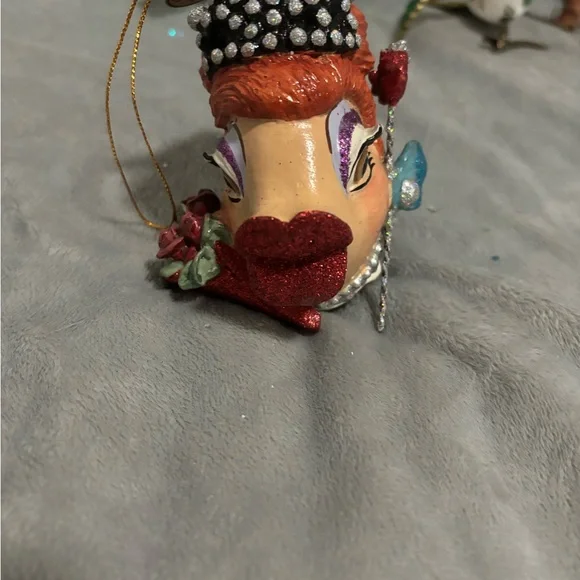 Lot of turquoise Christmas ornaments - Picture 2 of 12